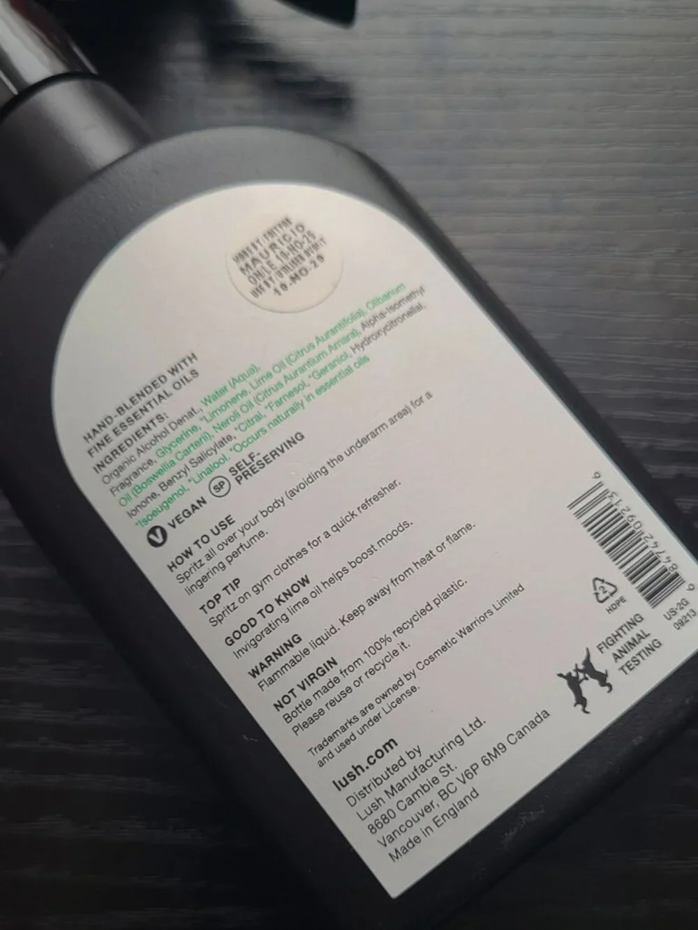Lush New Zesty Body Spray 200ml